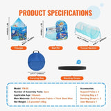 3 in 1 Kids Play Tent with Tunnel, Basketball Hoop for Boys, Girls, Babies and Toddlers, V952-PPSDZPX3DHY0ON54XV0