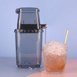 Manual Ice Crusher Hand Crank Portable Snow Cone Maker for Shaved Ice Stainless Steel Blade for V1366-AZ2-W-13046