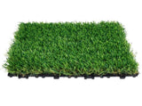 Artifical Grass Tiles Interlocking Turf Deck Set, 18 Pack - 12"x12", Synthetic Fake Grass V952-RZCP18PCS12X56GUQV0