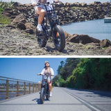 VALK Nomad Electric Fat Tyre Bike, 500W, 45km/hr, Throttle ebike, 20x4" Kenda Tyres, Shimano 7 spd, V219-BIKSRFVAS5KBA