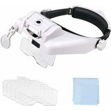 Magnifying Headband Glasses with Illuminated Magnifier with 3 LED Lights, 1.0X to 3.5X, 8X Secondary V1237-MS-626-394