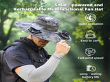 Wide Brim Solar Fan Hat Outdoor 2 Solar Fan Sun Bucket Hat for Men Women Fishing Hat with Removable V1259-DP01-A-3257