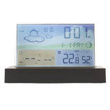 Weather Clock Transparent ABS Wireless Multifunctional Temperature Alarm Clock with Color Screen V1294-YM0703-3113230046711