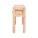 Hall Table 2 Storage Drawers Solid Acacia Wooden Frame Hallway in Oak Color V43-HT-NOW-OAK