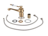 Floral Pattern Single Handle Mixer Tap Cold/Hot Water Faucet for Bathroom Basin Sink V1294-YM0727-JY07252-02