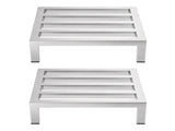 Giantz 35x35cm Dunnage Rack 2-Pack Stainless Steel Kitchen Floor Stand DNR-SS-35X2