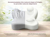 Side Sleeper Knee Pillow Hip Pain Relief Sciatica Pain Relief Ergonomic Leg - White - Size V1107-115-19722-WHT