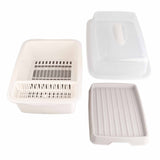 Dish Drainer Minimalist Dustproof Space Saving Dish Drying Bowl with Lid for Home Kitchen M V1294-YM0716-3118220114211