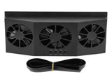 Car Exhaust Fan Solar Powered 3 Fans Ventilation Cooling Odor and Humidity Removal Auto Ventilator V1294-YM0901-3113240151012