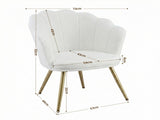 Artiss Armchair Teddy Fleece White Callista UPHO-H-5002-TED-WH