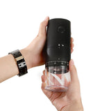 Portable Electric Conical Burr Coffee Grinder , Rechargeable Small Coffee Bean Mill with Grind V1192-AZ-W-15231