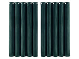 Marlow Blackout Curtains 2-Panel Velvet Room Darkening Eyelet Curtains 240x230cm CD1024-GN-240X230-AU