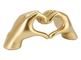 Heart Hands Sculpture Resin Aesthetic Gesture Decoration Modern Heart Sign Statue Art Figurine for V1294-YM0901-3115250004911