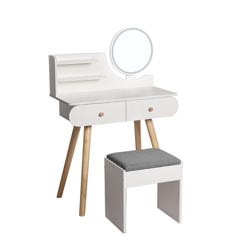 Levede Dressing Table Stool LED Mirror VM1019-WH