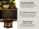 Christabelle 1.2m 4ft Deluxe Mountain Pine Potted Christmas Tree Pre Lit Multi Function LED Art 112_SENDMP4P