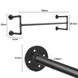 Iron Wall Mounted Clothes Rack with Shelf Garment Display V178-66744