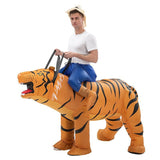Ride On Tiger Cartoon Costumes Air Model Inflatable Costume Funny Dress Up Props Halloween Party V1263-JX-7920