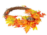 Artificial Leaf Pumpkin Wreath Door Window Fall Wreath for Halloween Christmas Decoration V1294-YM0710-3115210133111