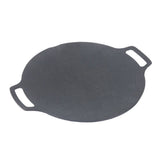 Black Round Barbecue Tray, Outdoor Grill Accessory for Large Family Gatherings and BBQ Events, 1 V1370-AZ4-11566