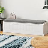 Artiss Storage Ottoman Blanket Box 140cm Fluted Grey FUR-S-OTM-RTA-03-PB-WH