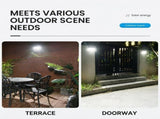 Solar Powered Motion Sensor Wall Light with Dual-Head LED Spotlight, IP65 Waterproof Outdoor V1341-ZY-BGQ7DJCU-4PCS