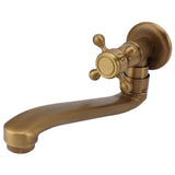Antique Garden Faucet with Extended Spout Antifreezing Copper Wall Mount Single Cold Water Tap for V1294-YM0706-3112230063011
