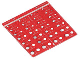 28 Hole Bolt Nut Identifier Gauge Metric Aluminum Alloy Nut Bolt Thread Checker for DIY Buffs V1294-YM0710-3114230169811