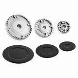 Universal Cooker Hat Set Gas Stove Burner Caps and Burner Replacement Kit Fit Most Metal00X6179 V1370-AZ4-18654