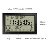 Auto Set Digital Wall Clock Battery Operated,Desk Clocks with Temperature,Humidity Display Digital V1189-WXFWAL-20260319-01142