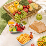 120pcs 1500ml Reusable Food Containers Plastic Storage Meal Prep w/ Lids V563-FC1500-10-12PK