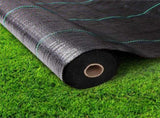 Instahut 1.83x50m Weed Mat Woven Fabric Weed Mat Control Matting Garden Plant WD-B-183X50-BK