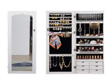 Levede Jewellery Cabinet Full Length JB1012-LED-WH