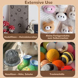 Felting Needles Kit in 24 Colors with Wool, Tools, Mat u0026 Storage Bag for DIY Craft Projects. V1188-YG-CN1120-039