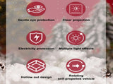 LED Christmas Tree Top Projection Light Shiny Gold Christmas Tree Top Decoration with 5 Slides V1294-YM0901-L6886-1
