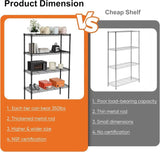 CARLA HOME 4-Tier Adjustable Metal Storage Shelves Wire Rack Organizer for Kitchen, Pantry, Bathroom LSB-36203