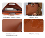 Green Elegant PU Leather Laptop Handbag & Sleeve - Protective and Stylish Laptop Case with V888-ELOSUNG21209