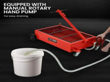 T-Rex 76L Low Level Mobile Truck Waste Oil Fluid Drainer Pan, Hand Pump, for Workshop V219-VHWWODTR8PNA