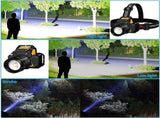 USB Rechargeable Black T6 LED Headlamp with Motion Sensor for Outdoor Camping and Fishing V178-59155