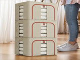 CARLA HOME 3 pack Large Clothes Storage Bins with Lids for Clothing, Bedding, Blankets, Toys LSB-36308