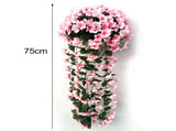 Simulation Flower Wisteria Hanging Basket Simulation Violet Wall Hanging Wedding Home Decoration V1294-YM0901-WE768111