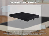 Palermo Queen Ensemble Bed Base Midnight Black Linen Fabric V63-823181