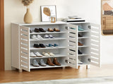 Artiss Shoe Rack Cabinet 30 Pairs Adjustable Shelf White FURNI-L-SHOE-LVD01-WH-AB
