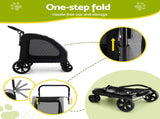 i.Pet Pet Stroller Dog Pram Large Carrier Cat Travel Foldable Strollers 4 Wheels Trolley PET-STROLLER-112-BW