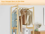 High Strength Bamboo Clothing Rack Closet Organizer Storage Cabinet & Shoe Shelf V767-JJ-ZY1113