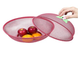 Mesh Fruit Basket With Cover Large Capacity Food Storage Bowl For Kitchen Countertop Picnic And V1369-AZ3-W-14941