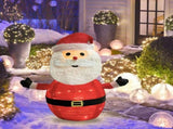 Lighted Christmas Santa Claus Decoration Lantern, 45 LED Collapsible Pop-Up Ornament with 8 Light V1107-LIGHTED CHRISTMAS SANTA CLAUS DECORATION LANTERN