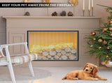 Fireplace Mesh Screen Curtain 2940 Inch Fireplace Cover with Tape to Prevent Toddler Baby and Pet V1369-AZ3-W-12548