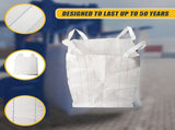 4 x 1 tonne FIBC Polypropylene UV Rated Builder / Bulk / Landscape Bags V63-827771