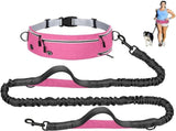Hands Free Dog Leash With Adjustable Waist Belt, Shock Absorbing Bungee, Reflective Lead, Pockets V1237-ZY-807-297