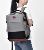 28L Multifunctional Backpack with Shoe Compartment for School Travel Work, Gray, 28x19x42 cm V1188-MS-325-1269